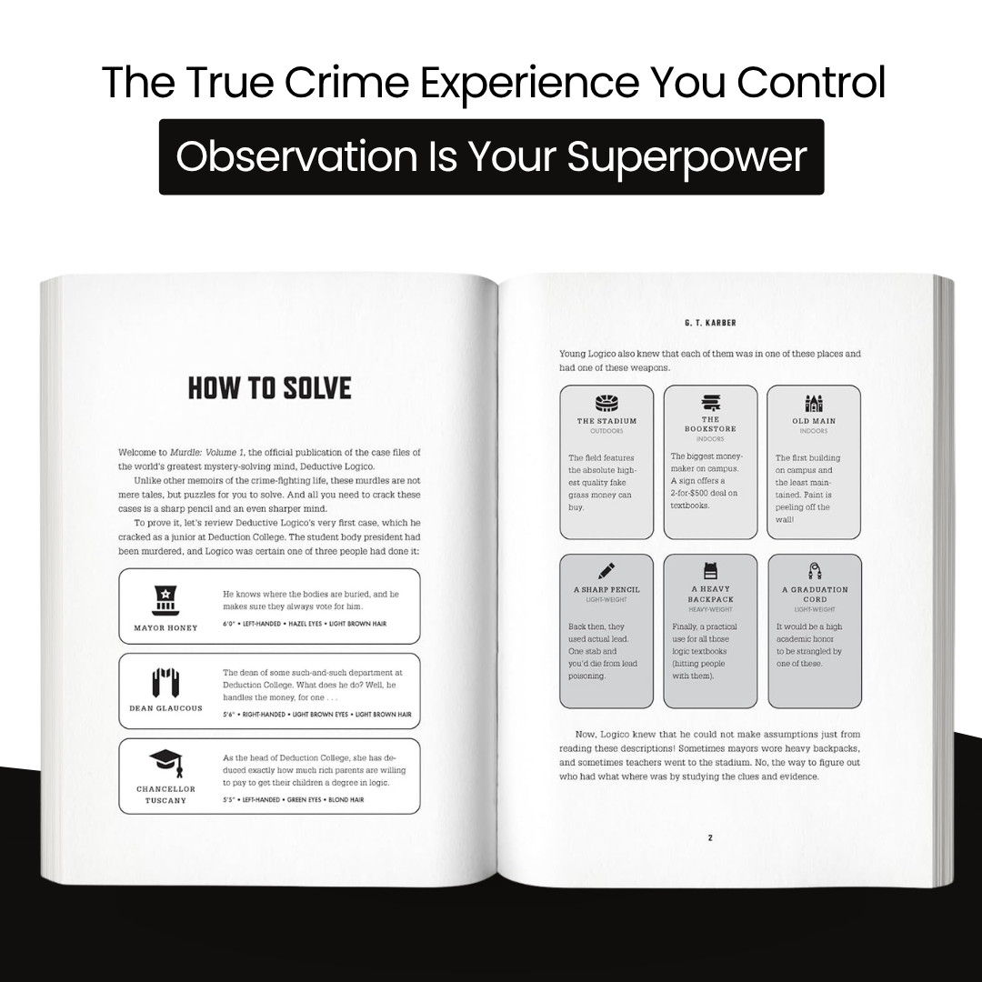 Murdle | 100 Murder Mystery Logic Puzzles